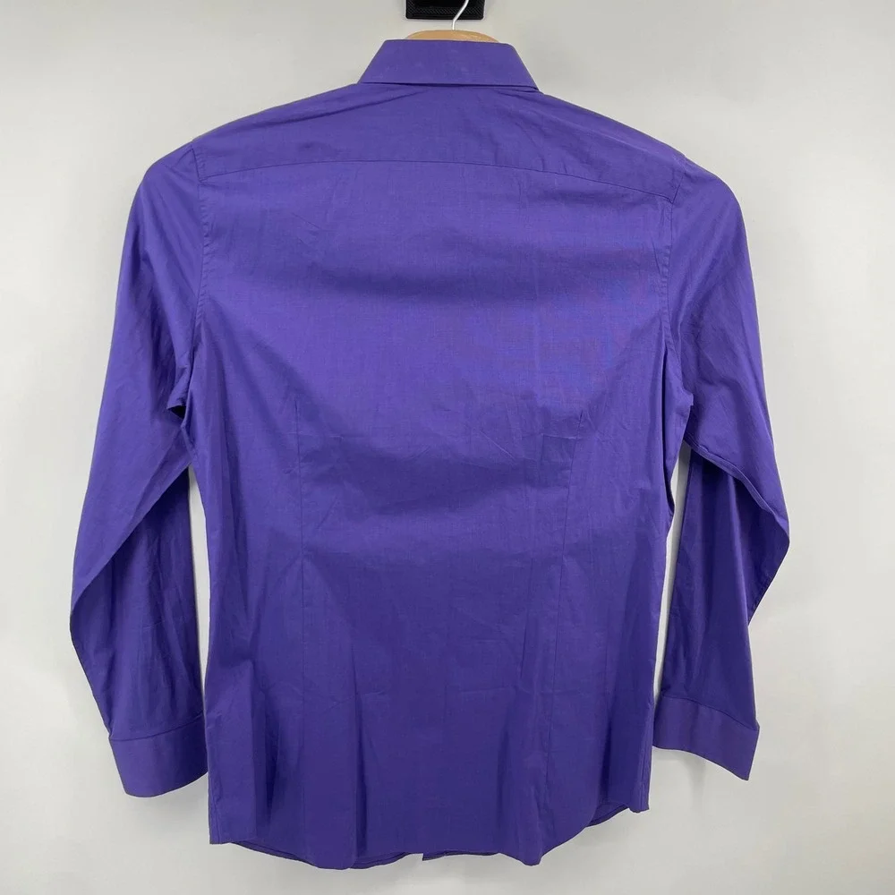 Banana Republic Button Down Mens L Tall Purple Stretch Slim Fit Dress Shirt NWT